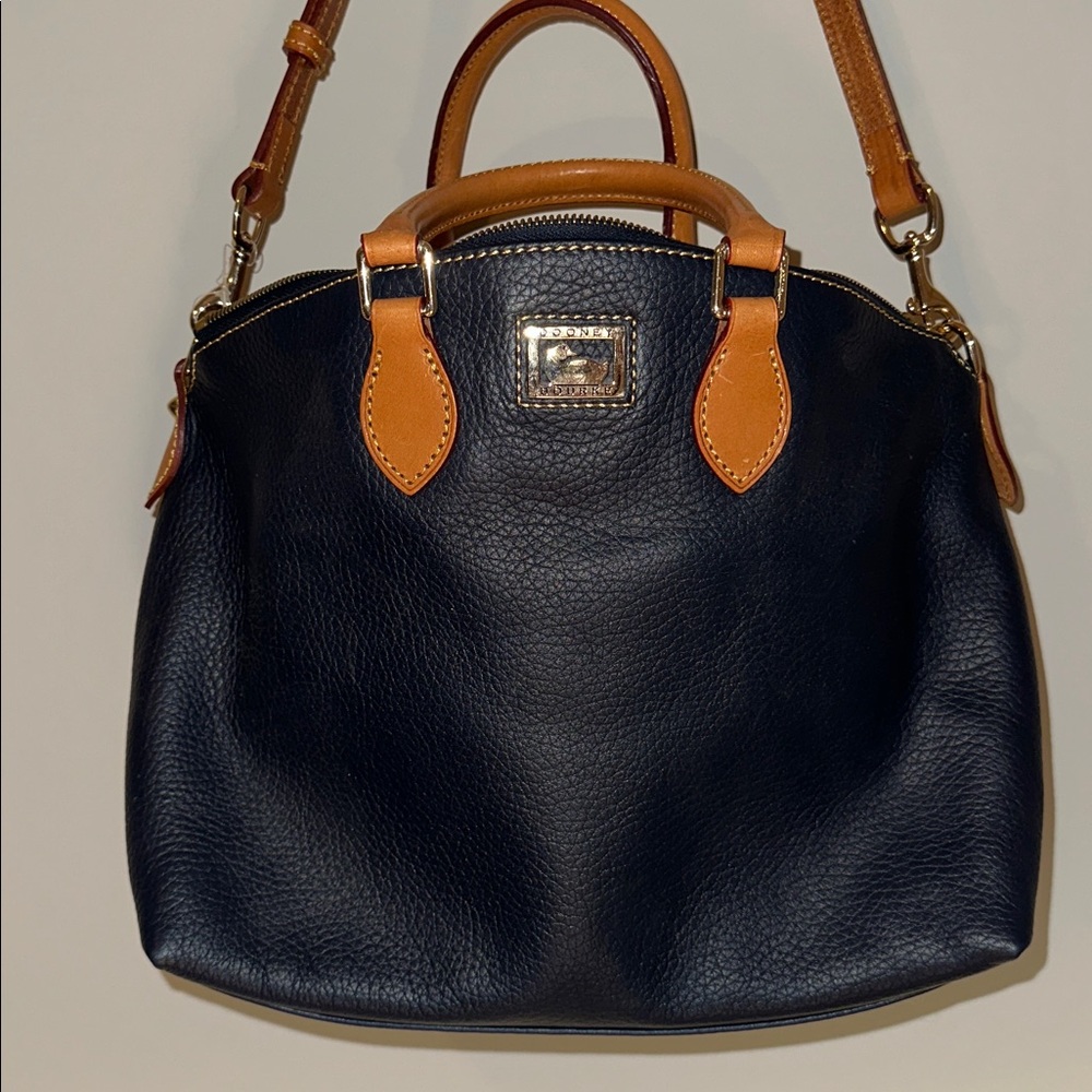 Dooney & Bourke Pebbled Leather Dillen Satchel in Navy - Picture 4 of 16